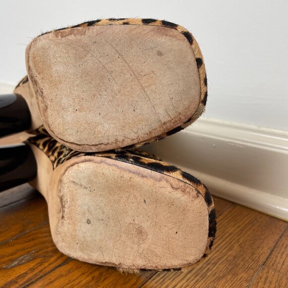 KATE SPADE Rudy Leopard Cheetah Calf Hair Block Heel Square Toe Ankle Boots 8.5 - Picture 14 of 14